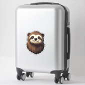 Vintage Sloth Face Retro Wildlife Graphic 2 シール (スーツケース)
