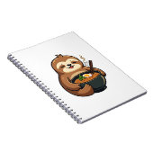Vintage Sloth Ramen Noodle Lover Art 2 ノートブック (右側)