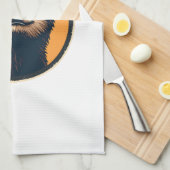 Vintage Sloth Sunglasses Retro Badge Art 2 キッチンタオル (四つ折り)