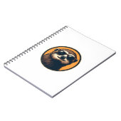 Vintage Sloth Sunglasses Retro Badge Art 2 ノートブック (左側)