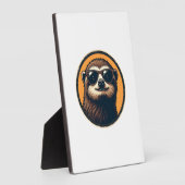 Vintage Sloth Sunglasses Retro Badge Art 2 フォトプラーク (側面)
