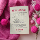 Vintage Smiling Santa Claus Retro Pink Christmas  シーズンカード