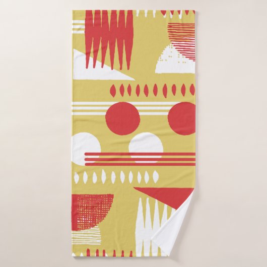 vintage smokeless abstract geometric modern style バスタオル (バスタオル)