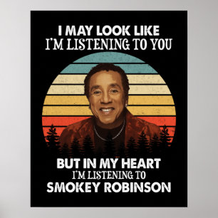 Vintage Smokey Robinson's Lovers Gift Men Women ポスター