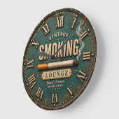 Vintage Smoking Lounge ラージ壁時計 (傾斜)
