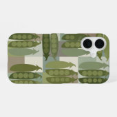 Vintage Snap Pea Pattern iPhone 16ケース (裏面横)