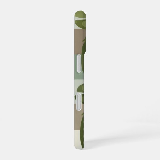 Vintage Snap Pea Pattern iPhone 16ケース (右側面)