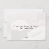 Vintage Snow Over Lake Bridges Winter Wonderland シーズンカード (裏面)