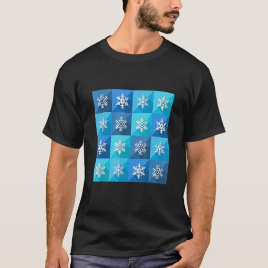 Vintage Snowflake Christmas Pattern Funny Tシャツ (正面)