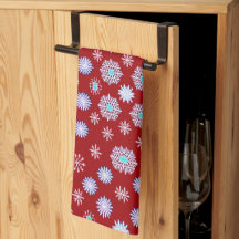 Vintage Snowflakes on Red