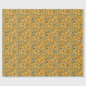 Vintage Snowflakes on Yellow ラッピングペーパー (フラット)