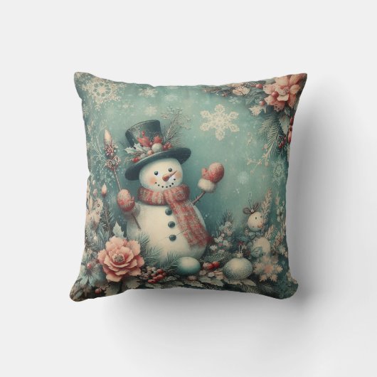 Vintage Snowman クッション (裏面)