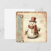 Vintage Snowman Christmas シーズンカード (正面/裏面)
