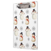Vintage Snowman Christmas Snowflakes クリップボード (左)