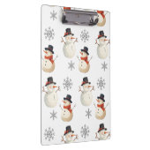 Vintage Snowman Christmas Snowflakes クリップボード (右)