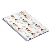 Vintage Snowman Christmas Snowflakes ノートブック (右側)