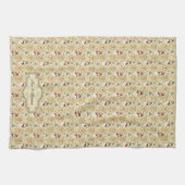 Vintage Snowman & Christmas Tree Custom キッチンタオル (横)