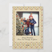 Vintage Snowman & Christmas Tree Custom シーズンカード (裏面)