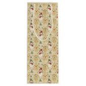 Vintage Snowman & Christmas Tree Custom ワインギフトバッグ (裏面)