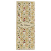 Vintage Snowman & Christmas Tree Custom ワインギフトバッグ (正面)