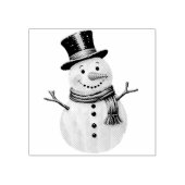 Vintage Snowman Wood Art Stamp ラバースタンプ (インプリント)
