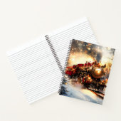 Vintage Snowy Night Christmas Train Express ノートブック (内部)