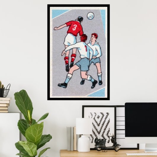 Vintage Soccer Print ポスター (ホームオフィス)