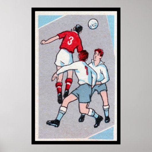 Vintage Soccer Print ポスター (正面)