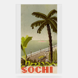Vintage Sochi Marine Station Fine Art Travel アクリルサイン