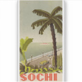 Vintage Sochi Marine Station Fine Art Travel シール (正面)