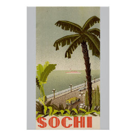 Vintage Sochi Marine Station Fine Art Travel ポスター
