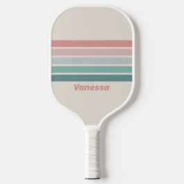 Vintage Soft Sea Shell Across Striping with Name ピックルボールラケット