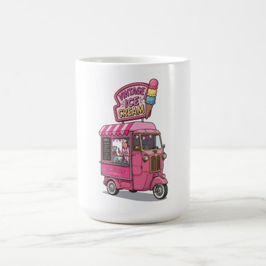 Vintage Soft Serve Ice Cream Truck コーヒーマグカップ (中央)