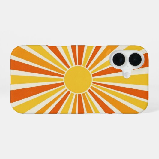 Vintage Solar Burst iPhone 16ケース (裏面横)
