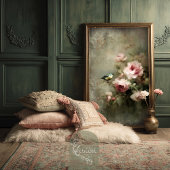 Vintage Songbird Pink Roses Botanical Damask 薄葉紙