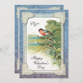 Vintage Songbird with Modern Message シーズンカード (正面/裏面)