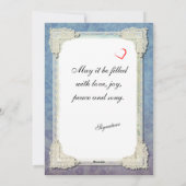 Vintage Songbird with Modern Message シーズンカード (裏面)