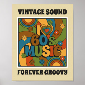 Vintage Sound Forever Groovy 1960s Music Inspired ポスター