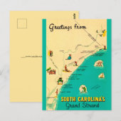 Vintage South Carolina Coast Postcard ポストカード (正面/裏面)