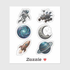 Vintage Space Exploration Vinyl Sticker Pack シール