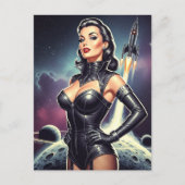 Vintage Space Pin-up ポストカード (正面)