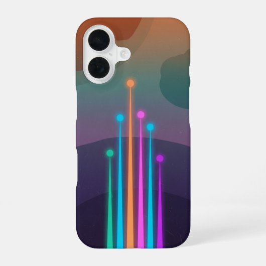 Vintage Space Rays iPhone 16ケース (裏面)