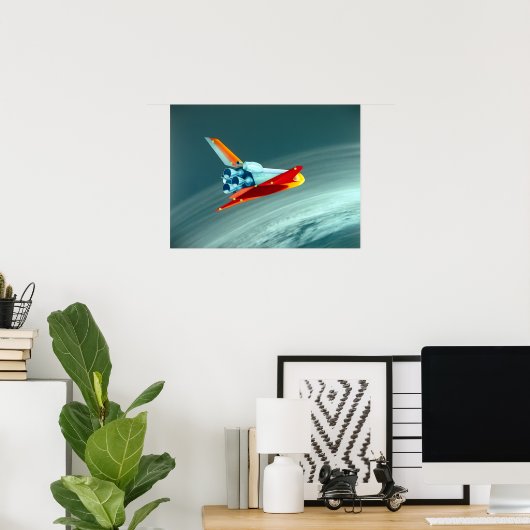 Vintage Space Shuttle Concept Art ポスター (ホームオフィス)