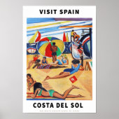 Vintage Spain Travel Poster ポスター (正面)