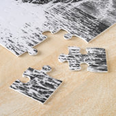 Vintage Sperm Whale Breaching, Marine Life Animals ジグソーパズル (側面)