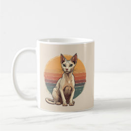 Vintage Sphynx Cat Mom Retro Art コーヒーマグカップ