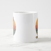 Vintage Sphynx Cat Mom Retro Art ジャンボコーヒーマグカップ (正面)