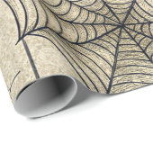Vintage Spiders and Webs Halloween Pattern ラッピングペーパー (ロールコーナー)