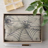 Vintage Spiders and Webs Halloween Pattern 薄葉紙 (ギフト)
