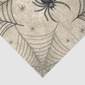 Vintage Spiders and Webs Halloween Pattern 薄葉紙 (詳細)
